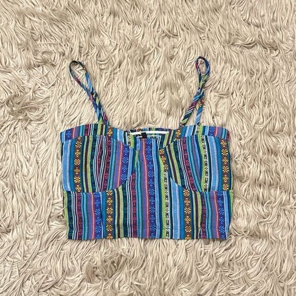 B Jewel Woven Crop Top size large - Picture 1 of 4